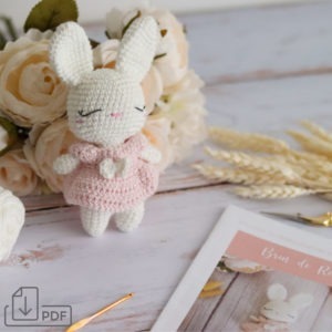 Patron Crochet - La poupée Lapin "Little Rose"