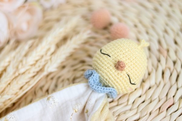 doudou poussin à personnaliser pour bébé