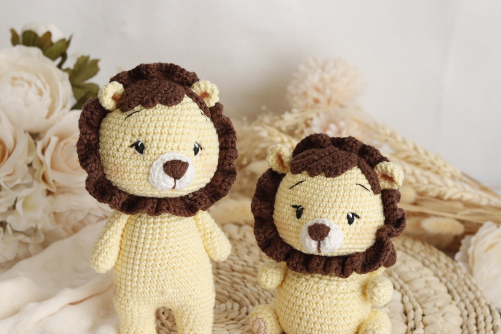 Tuto crochet/amigurumi - Lion crocheté en une pièce, sans coutures