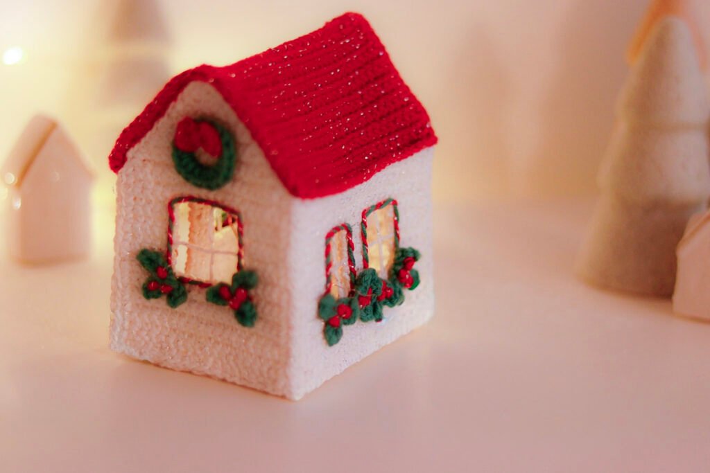 Maison de noël - patron crochet gratuit