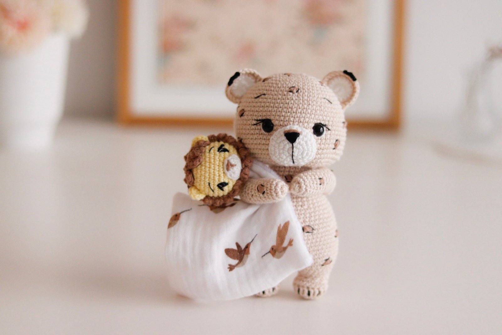 Savana léopard des neige - kit crochet amigurumi