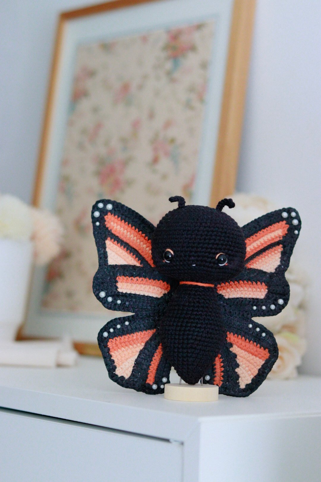 Kit crochet papillon ailes bleu et monarque amigurumi